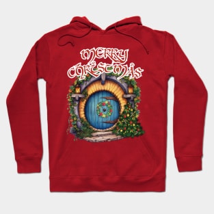 Whimsical Halfling Hole by Christmas - Fantasy Hoodie